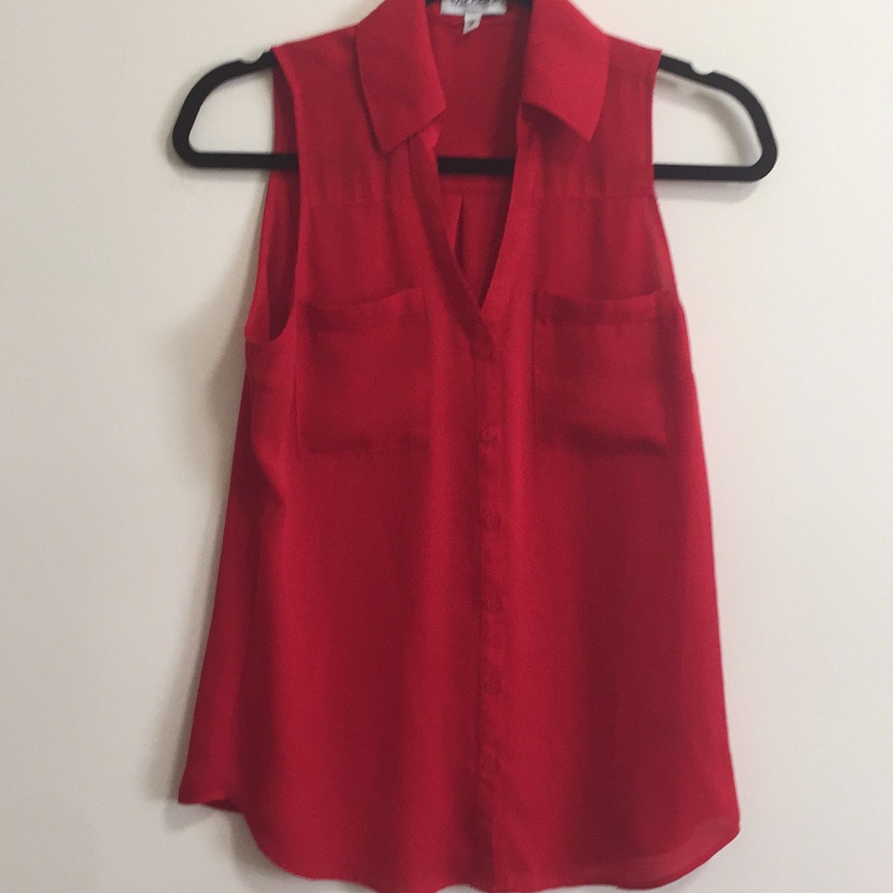 firey red summer work tank